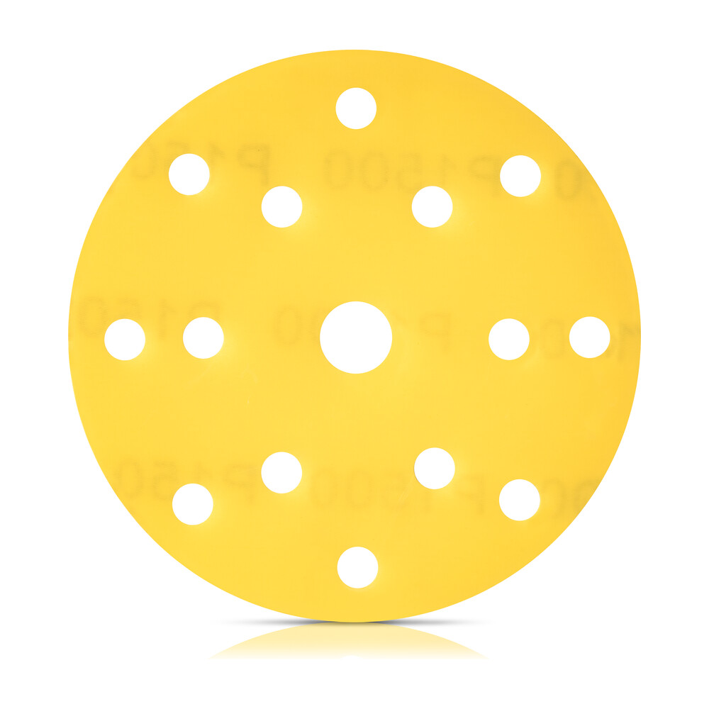 Disco abrasivo Skull giallo della fase Finisce, Ø150 mm a 15 fori